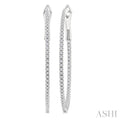 Inside-Out Diamond Skinny Hoop Earrings