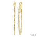 Inside-Out Diamond Skinny Hoop Earrings