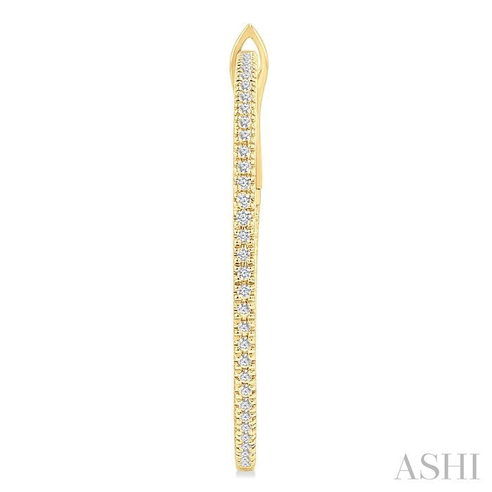 Inside-Out Diamond Skinny Hoop Earrings