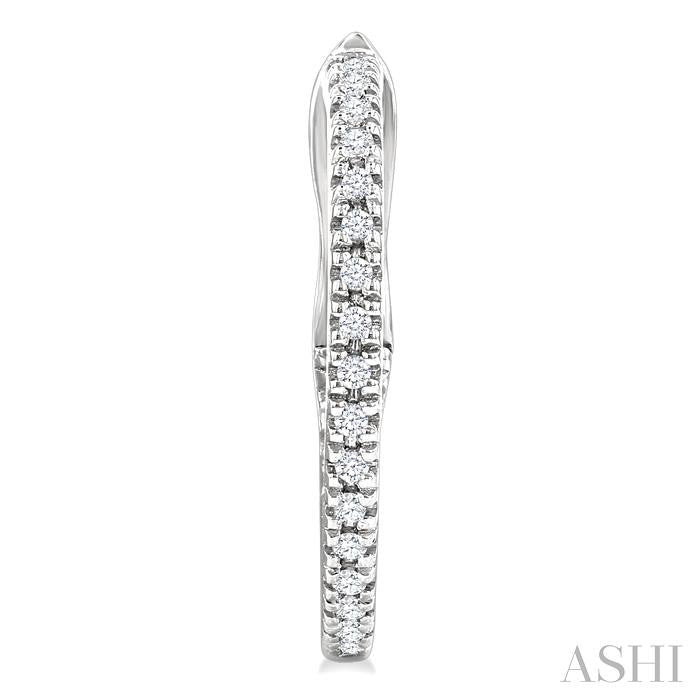 Inside-Out Diamond Skinny Hoop Earrings