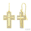 Cross Diamond Fashion Earrings