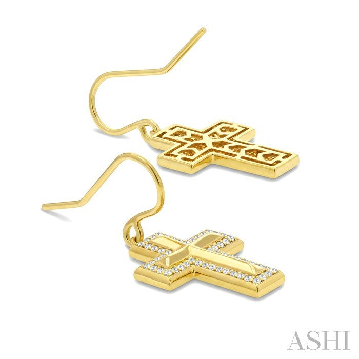 Cross Diamond Fashion Earrings