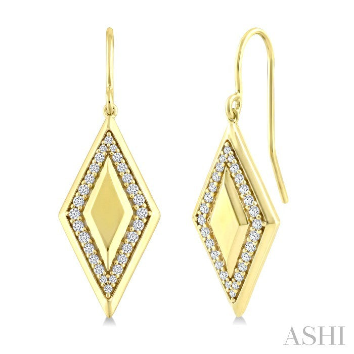 Rhombus Shape Diamond Fashion Earrings