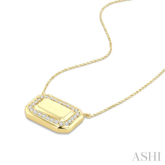 Emerald Shape Diamond Fashion Pendant