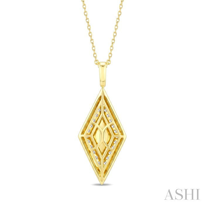 Rhombus Shape Diamond Fashion Pendant