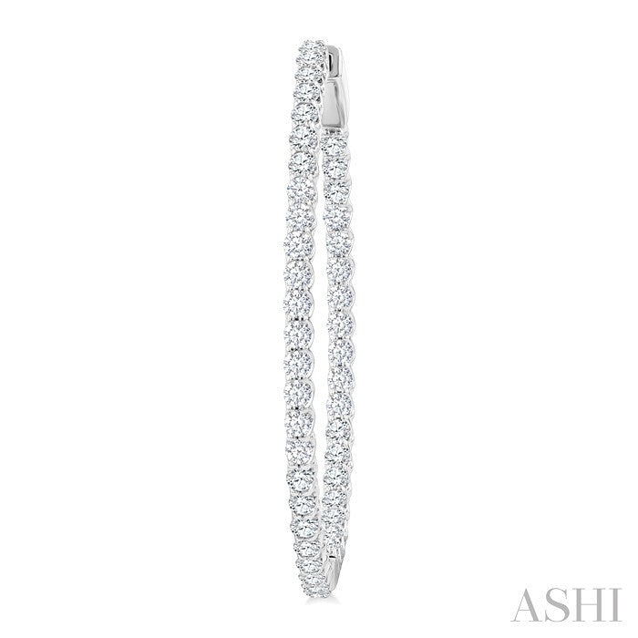 Inside-Out Diamond Oval Hoop Earrings