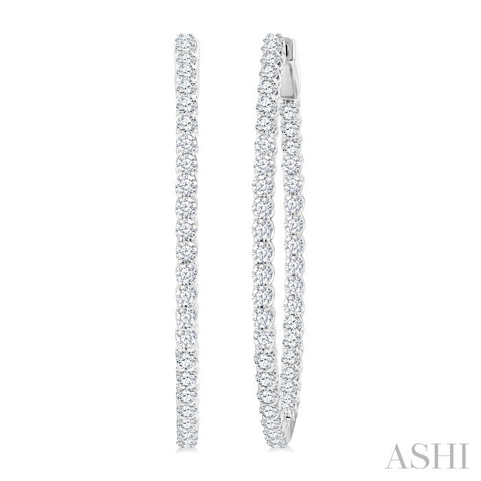 Inside-Out Diamond Oval Hoop Earrings