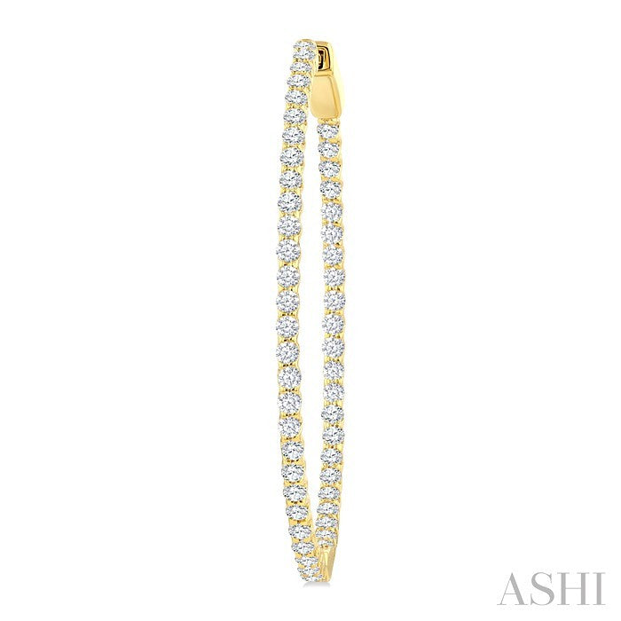 Inside-Out Diamond Oval Hoop Earrings