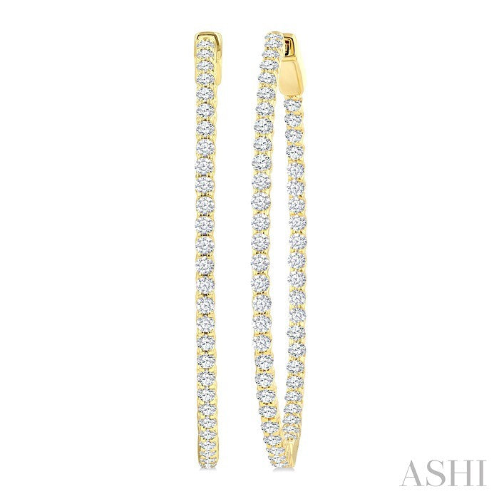 Inside-Out Diamond Oval Hoop Earrings