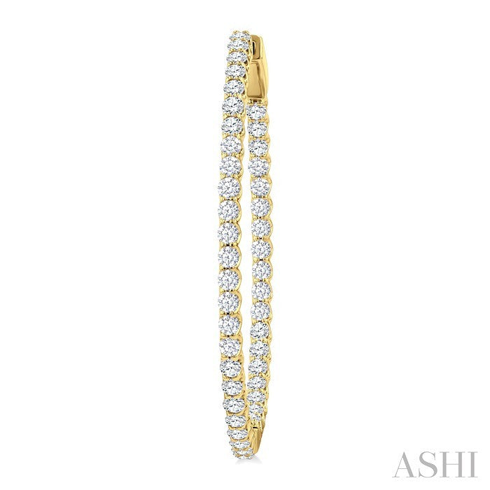 Inside-Out Diamond Oval Hoop Earrings