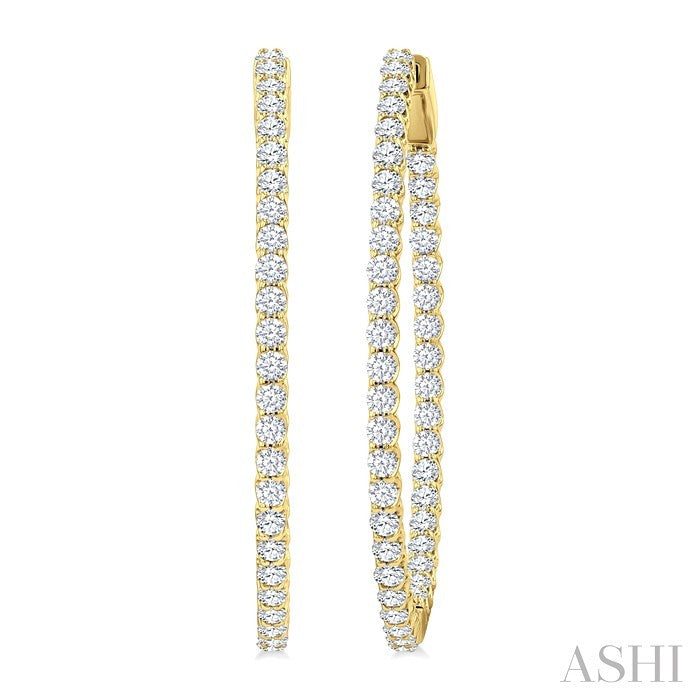 Inside-Out Diamond Oval Hoop Earrings