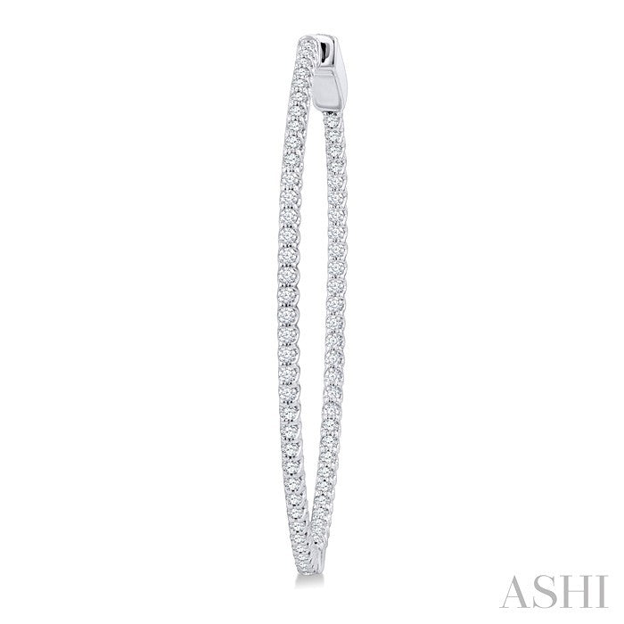 Inside-Out Diamond Oval Hoop Earrings