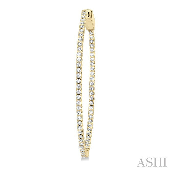 Inside-Out Diamond Oval Hoop Earrings