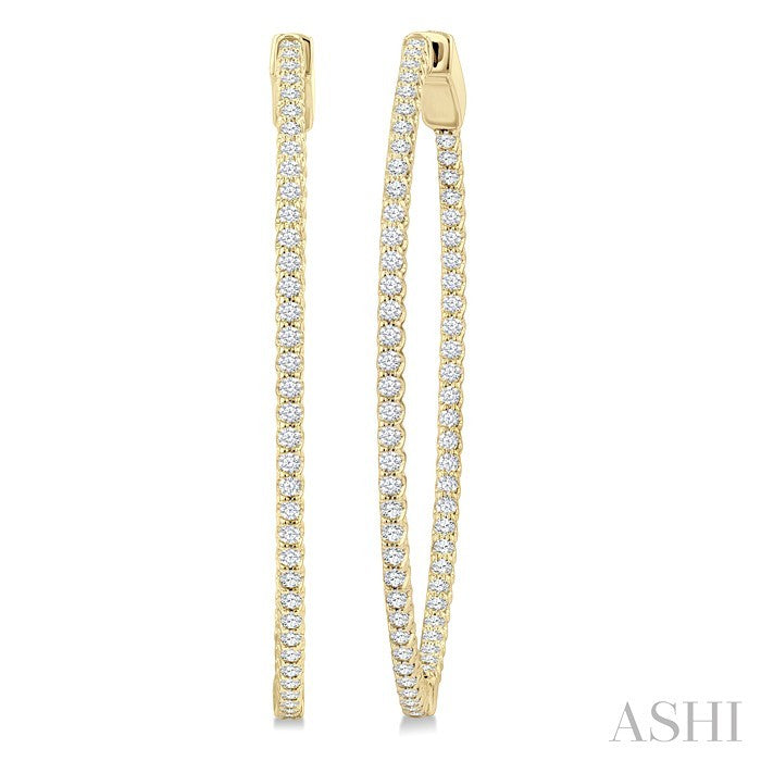 Inside-Out Diamond Oval Hoop Earrings