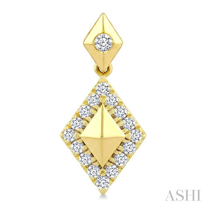 Golden Glow Kite Shape Diamond Fashion Earrings