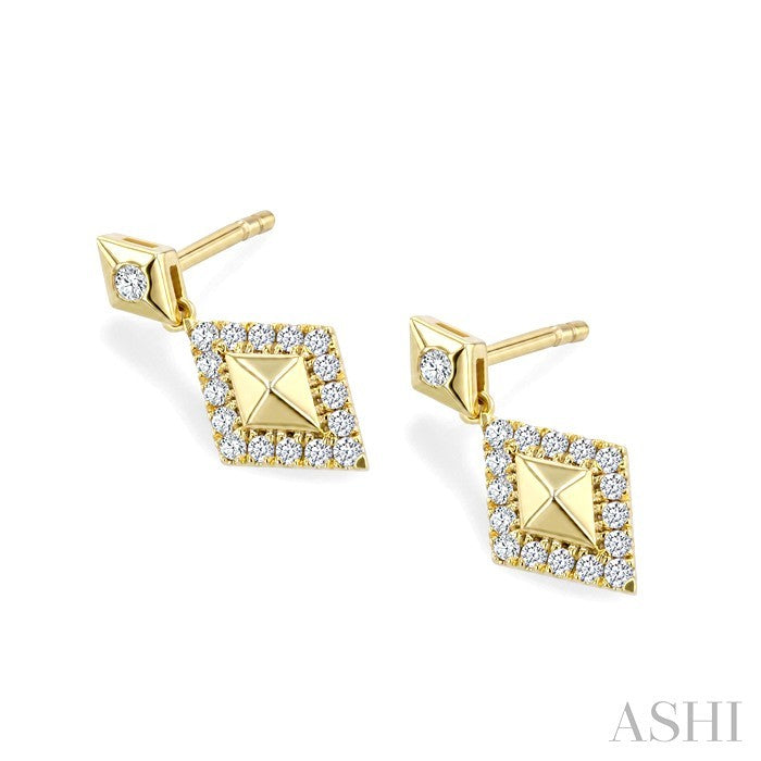 Golden Glow Kite Shape Diamond Fashion Earrings