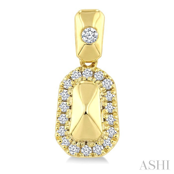 Golden Glow Emerald Shape Diamond Fashion Earrings