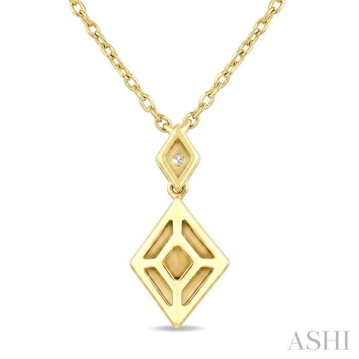 Golden Glow Kite Shape Diamond Fashion Pendant