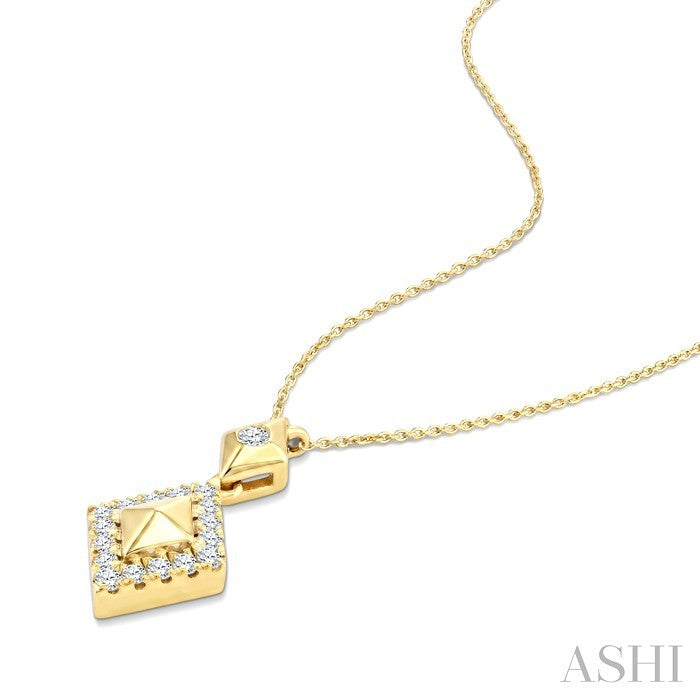 Golden Glow Kite Shape Diamond Fashion Pendant