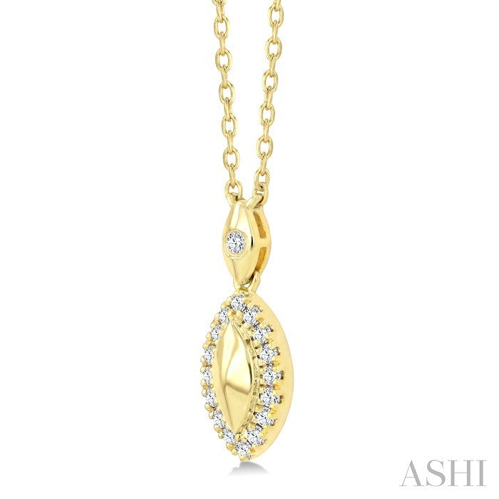 Golden Glow Marquise Shape Diamond Fashion Pendant