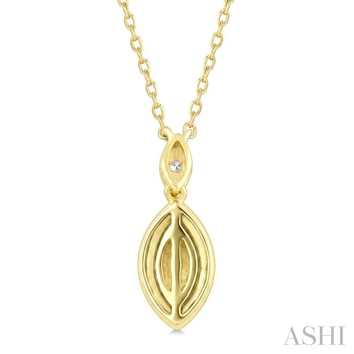 Golden Glow Marquise Shape Diamond Fashion Pendant