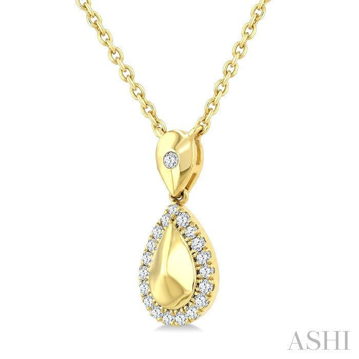 Golden Glow Pear Shape Diamond Fashion Pendant