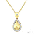 Golden Glow Pear Shape Diamond Fashion Pendant