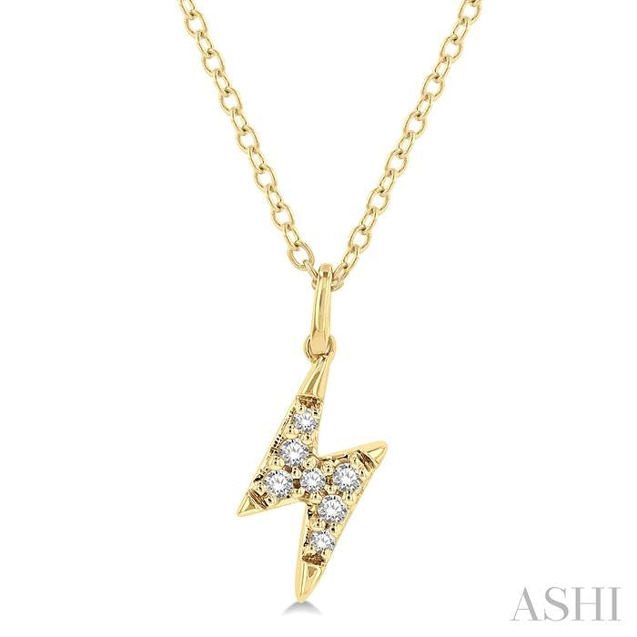 Lightning Bolt Petite Diamond Fashion Pendant