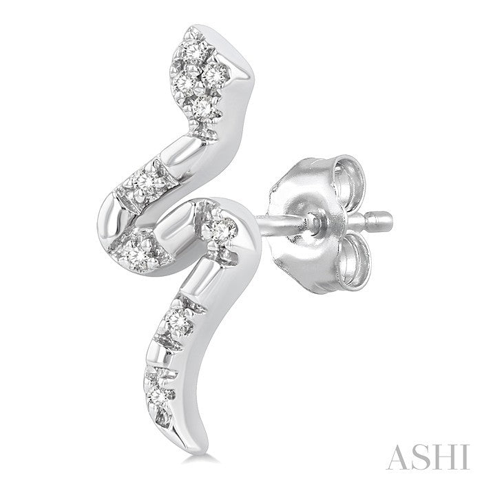 Snake Petite Diamond Fashion Earrings