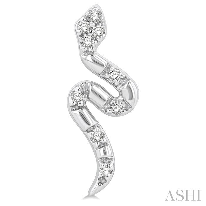 Snake Petite Diamond Fashion Earrings