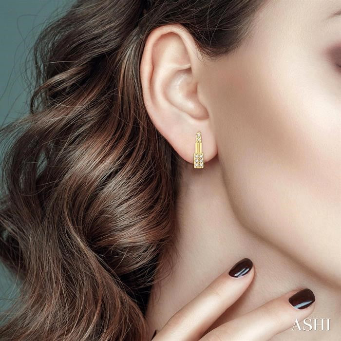 Lipstick Petite Diamond Fashion Earrings