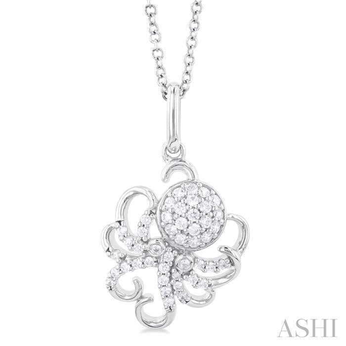 Octopus Petite Diamond Fashion Pendant