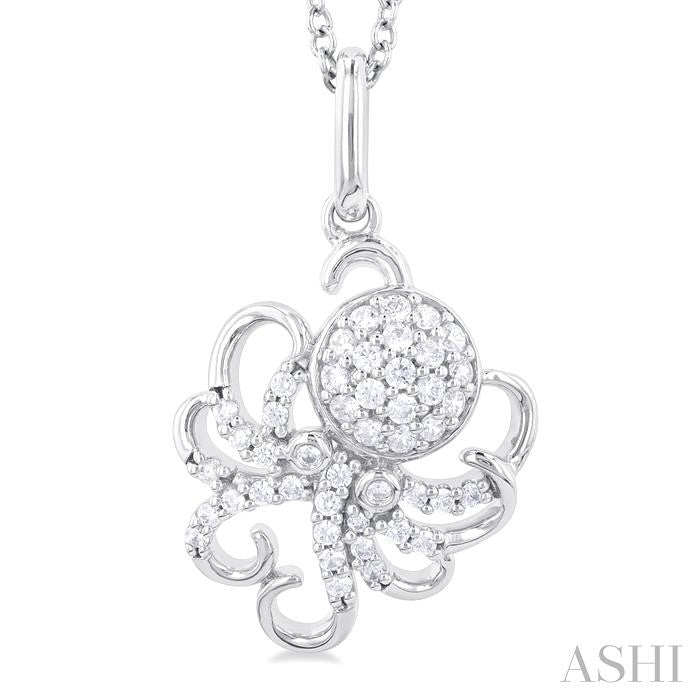 Octopus Petite Diamond Fashion Pendant