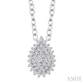 Pear Shape Petite Cluster Diamond Fashion Pendant