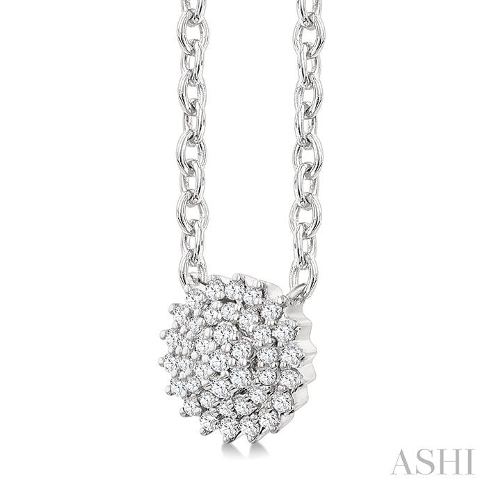 Round Shape Petite Cluster Diamond Fashion Pendant