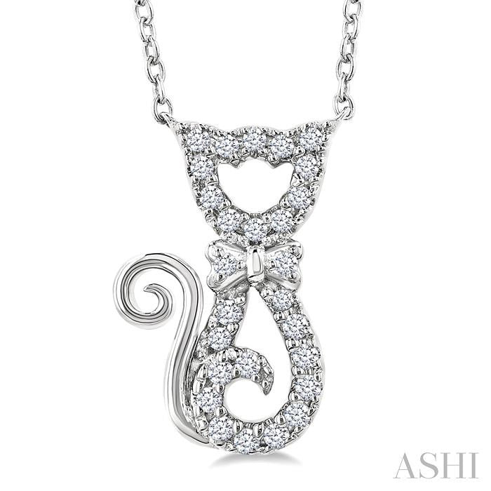 Cat Petite Diamond Fashion Pendant