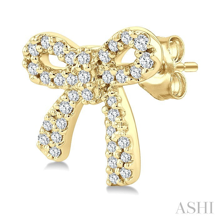 Bow Petite Diamond Fashion Earrings