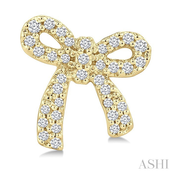 Bow Petite Diamond Fashion Earrings