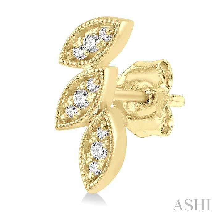 Leaf Petite Diamond Fashion Earrings