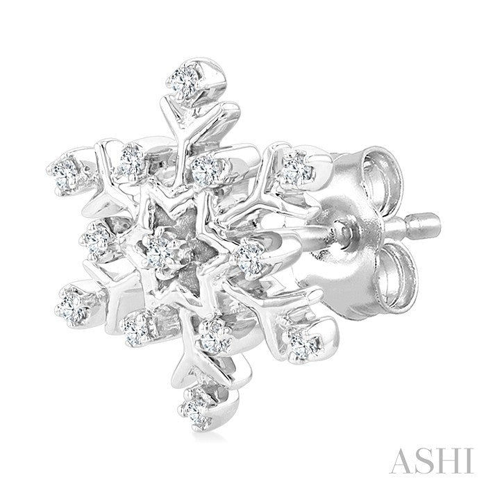 Snowflake Petite Diamond Fashion Earrings