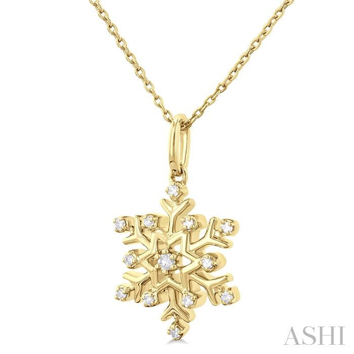 Snowflake Petite Diamond Fashion Pendant