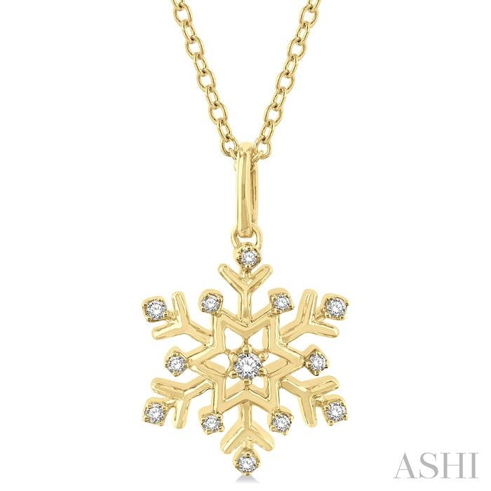 Snowflake Petite Diamond Fashion Pendant