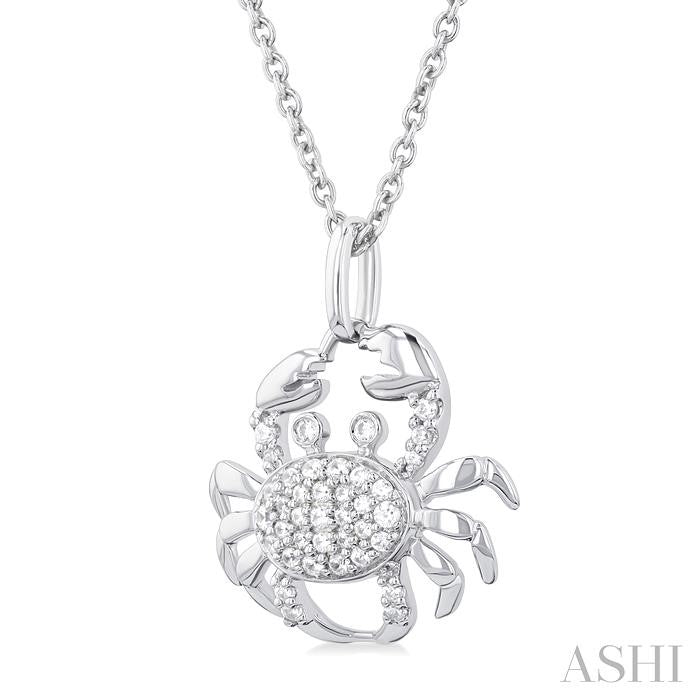 Crab Petite Diamond Fashion Pendant