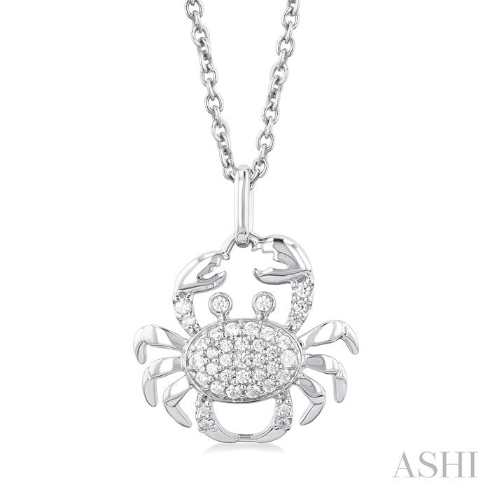 Crab Petite Diamond Fashion Pendant