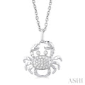 Crab Petite Diamond Fashion Pendant