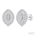Marquise Shape Petite Halo Diamond Fashion Earrings