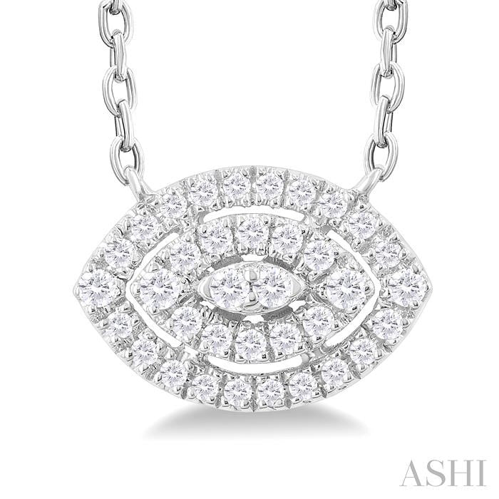 Marquise Shape Petite Halo Diamond Fashion Pendant