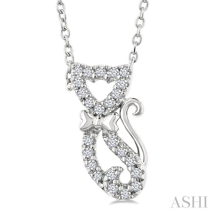 Cat Petite Diamond Fashion Pendant