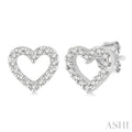 Heart Shape Petite Diamond Fashion Earrings