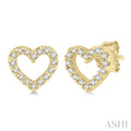 Heart Shape Petite Diamond Fashion Earrings